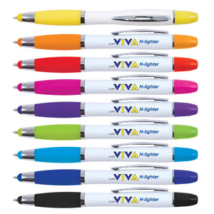 100 Units x Viva Stylus Pen & Hightligher