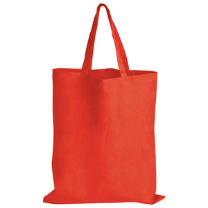 100 Units x Coloured Cotton Short Handle Tote Bag